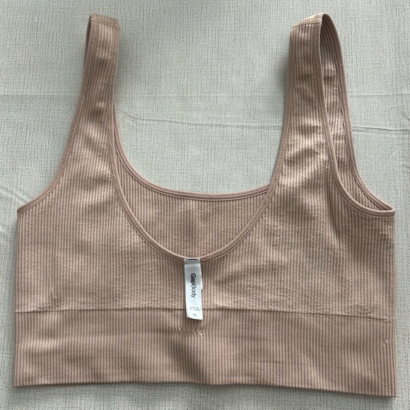 NWOT GAP Seamless Rib Bralette- Beige XL - Picture 6 of 6